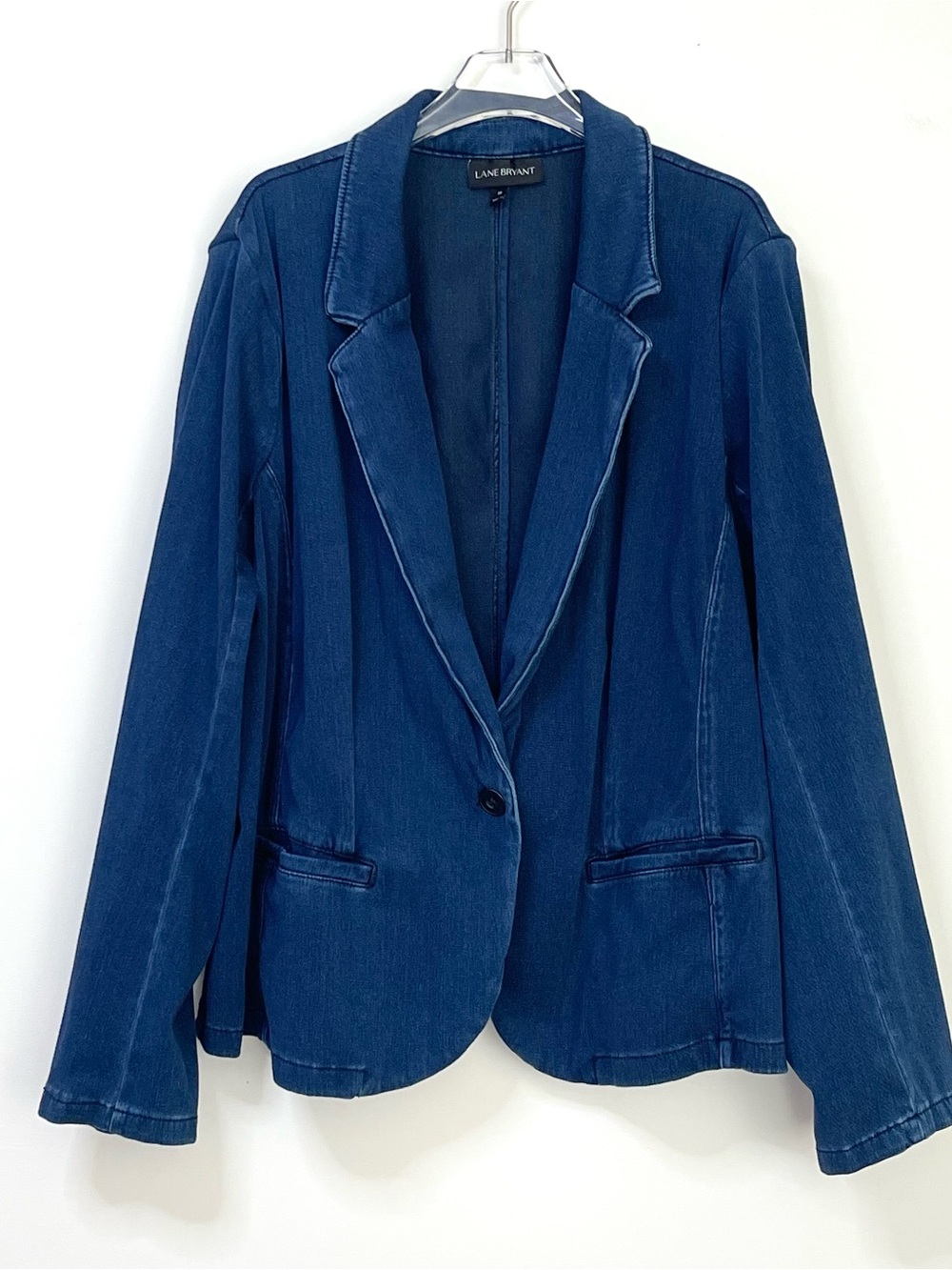 Lane Bryant Blue Denim Blazer - Women's Tailored Jacket